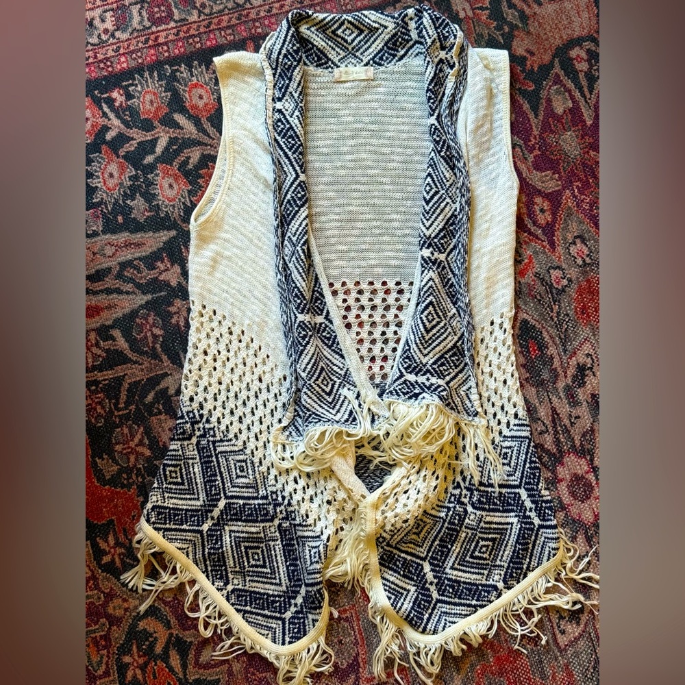 Altar’d State Boho Duster / Tunic Vest w/ Fringe